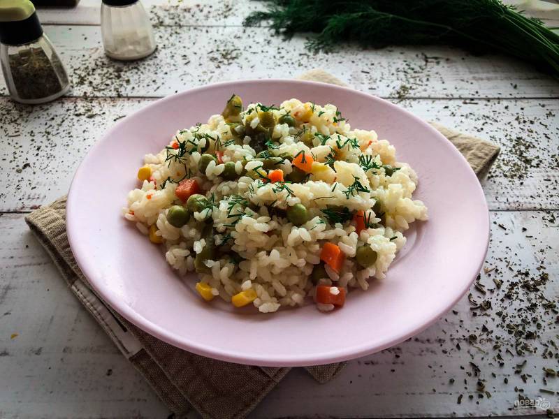 Бурый рис с овощами в мультиварке: рецепт с фото