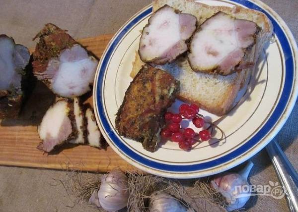Грудинка горячего засола в луковой шелухе - пошаговый рецепт с фото на Готовим дома