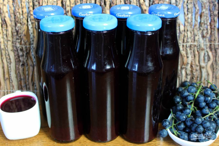 Виноградный сок домашнего приготовления - рецепт с фото