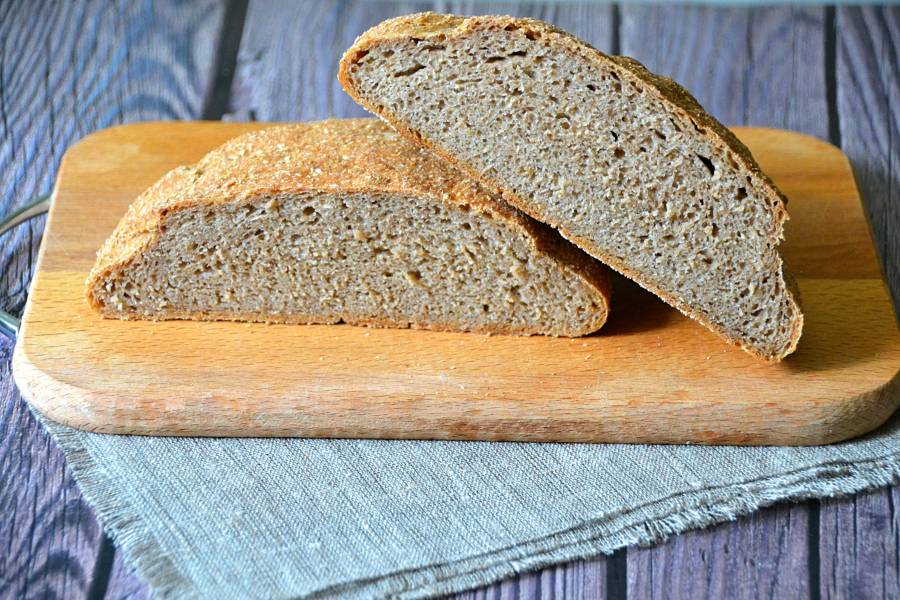 Хлеб из цельнозерновой муки простой рецепт