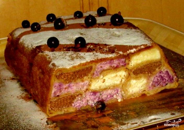 Блинный торт с начинкой-ассорти