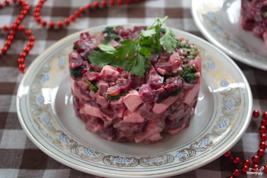 Нежный салат с говяжьим языком – пошаговый рецепт приготовления с фото