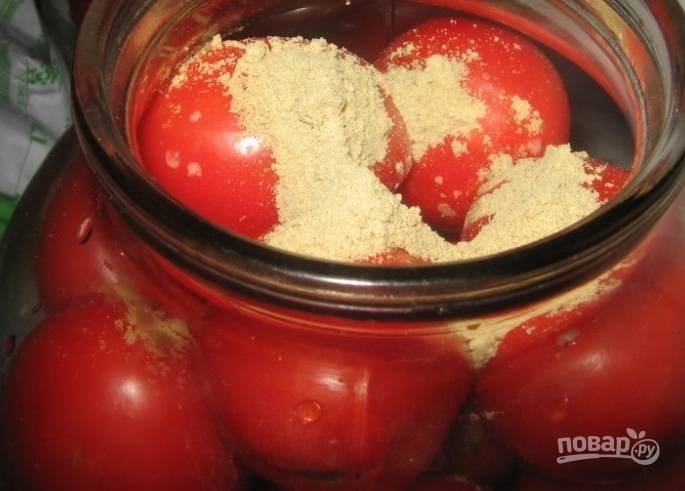 Соленые помидоры с горчицей, рецепт приготовления