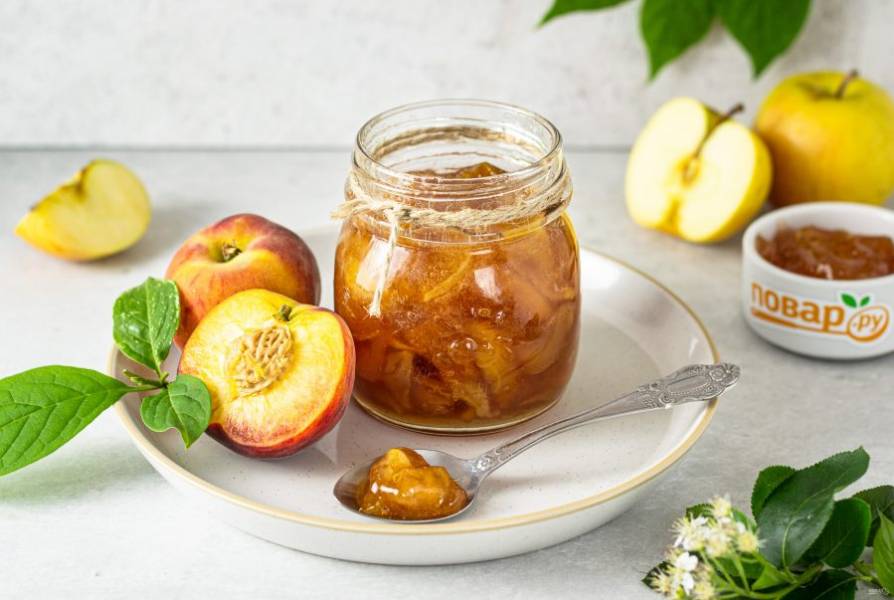 Варенье из яблок и персиков готово, приятного аппетита!