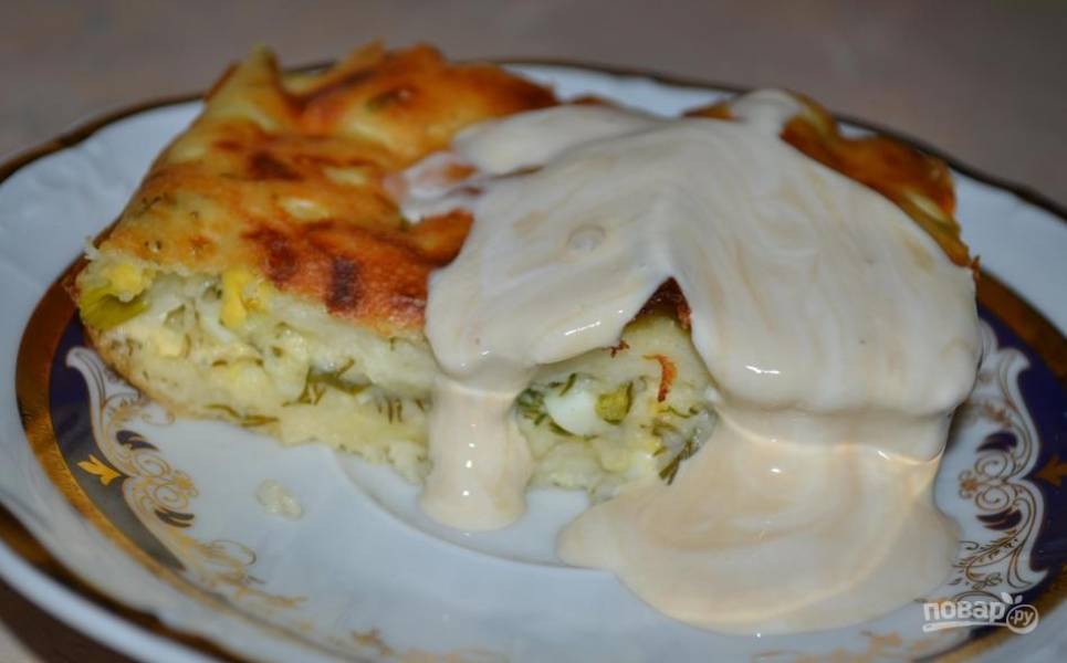 Закусочный торт Наполеон с ветчиной, сыром и грибами рецепт фото пошагово и в�идео