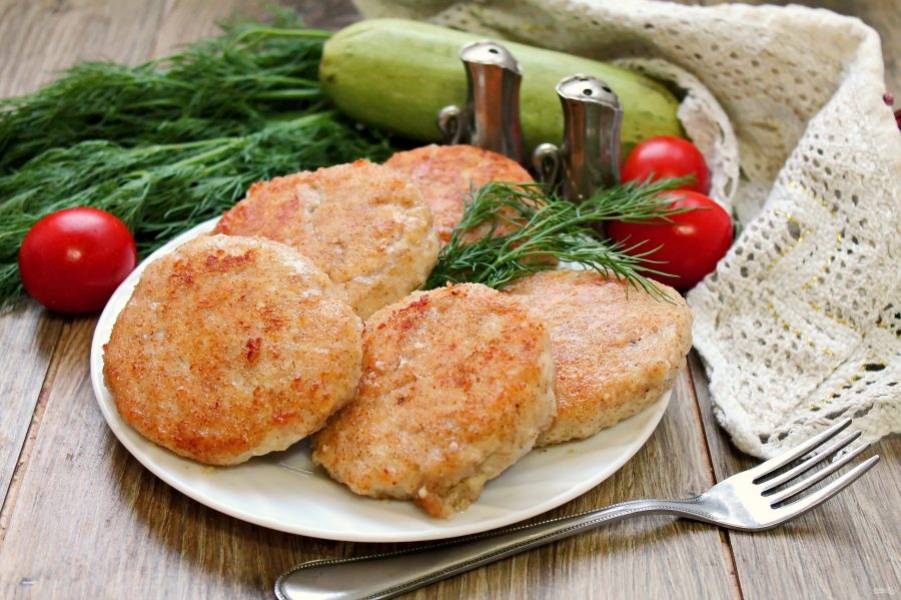 Куриные котлеты с кабачком - домашний пошаговый рецепт