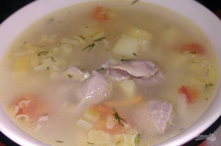 Вкусный суп с куриными желудками на бульоне