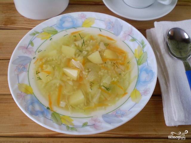 Капустный суп в мультиварке