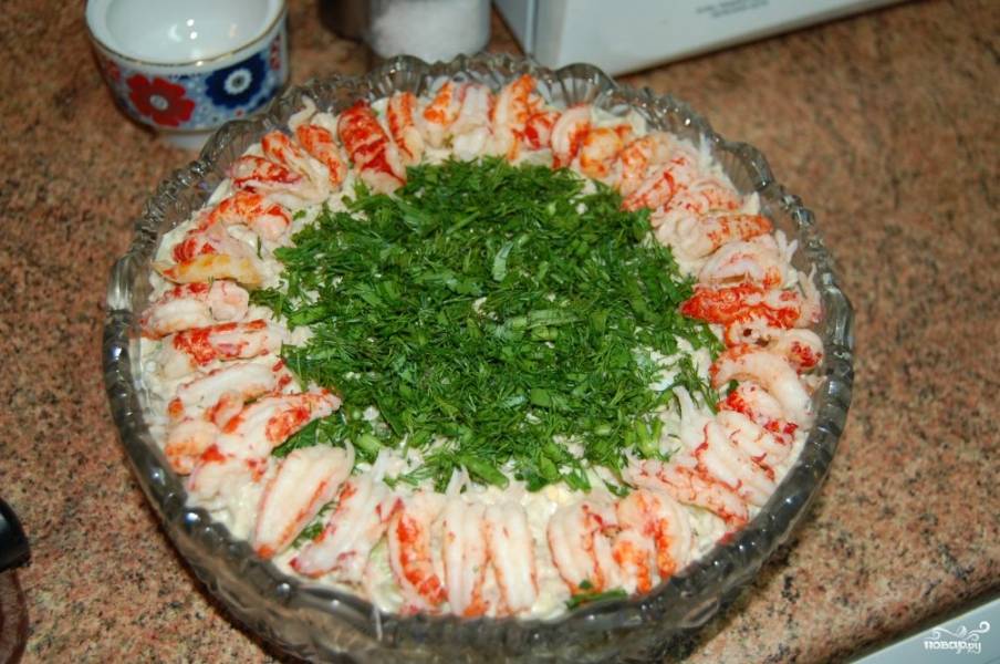 Салат Оливье с языком