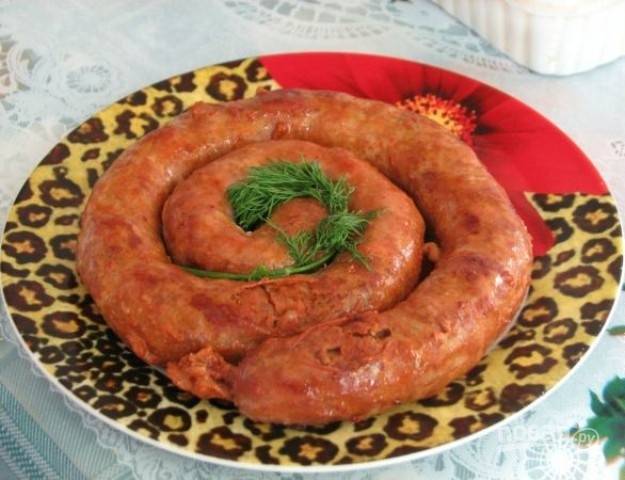 Колбаса домашняя «Пикантная», пошаговый рецепт на ккал, фото, ингредиенты - Людмила
