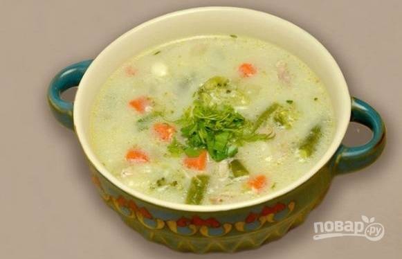 Полезный и легкий овощной суп в мультиварке