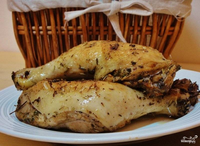 Рецепт: Курочка в микроволновке - Три разных теплых блюда из одной замороженной курицы