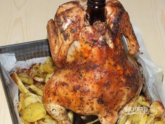 Как приготовить курицу с картошкой в духовке, пошаговый рецепт