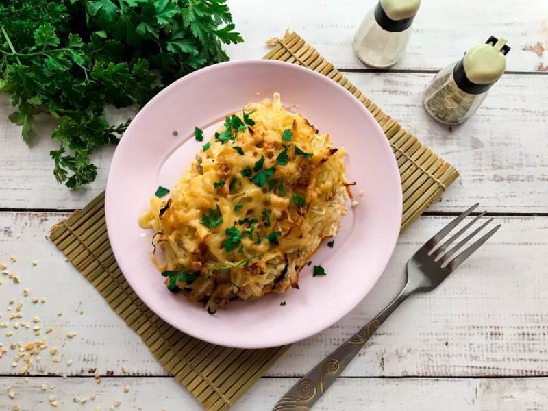Запеканка с картофелем,капустой и фаршем - пошаговый рецепт с фото