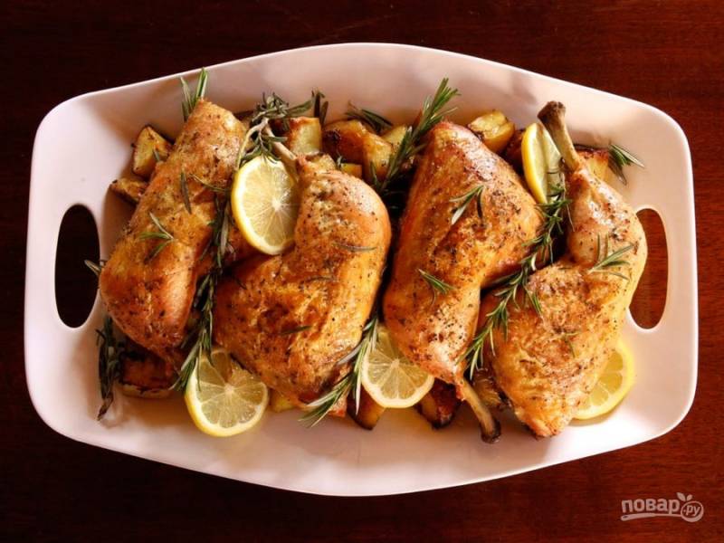 Куриные ножки с картошкой — готовлю на 2 раза, а съедаем за один