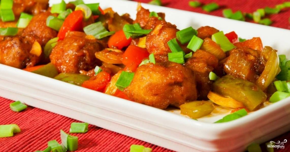 Свинина в кисло-сладком соусе рецепт – Китайская кухня: Основные блюда. «Еда»