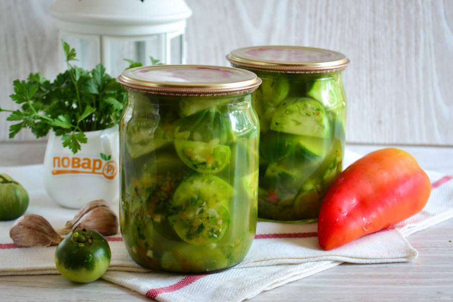 зеленые помидоры маринованные быстрого приготовления | Дзен
