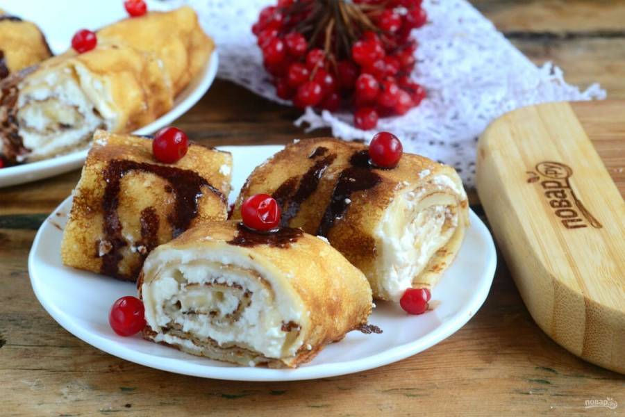 Блинчики с творогом