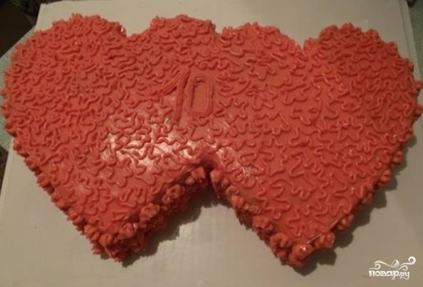 Торт "Два сердца"