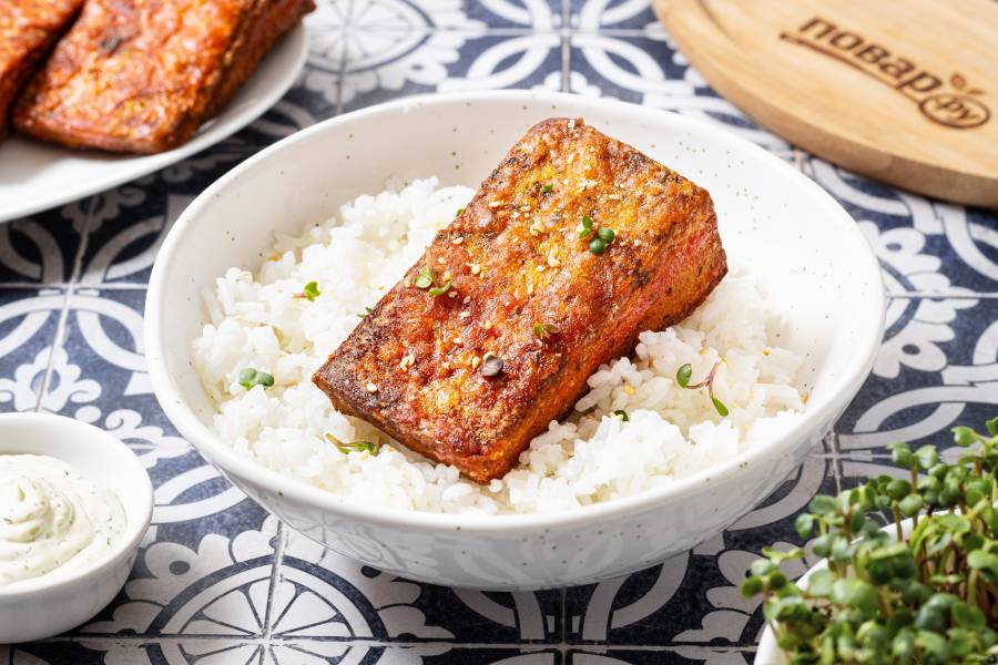 Веганский лосось из тофу