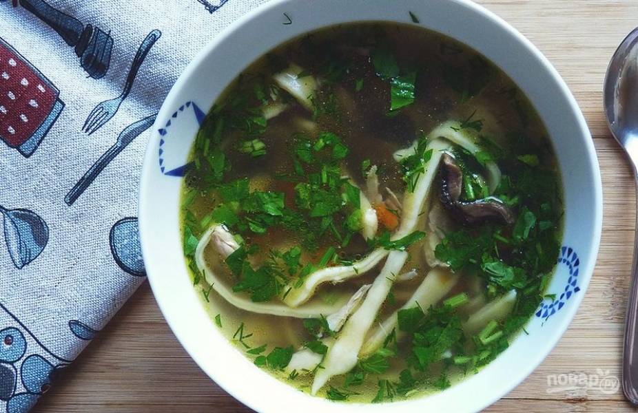 Суп-лапша с грибами - пошаговый рецепт с фото