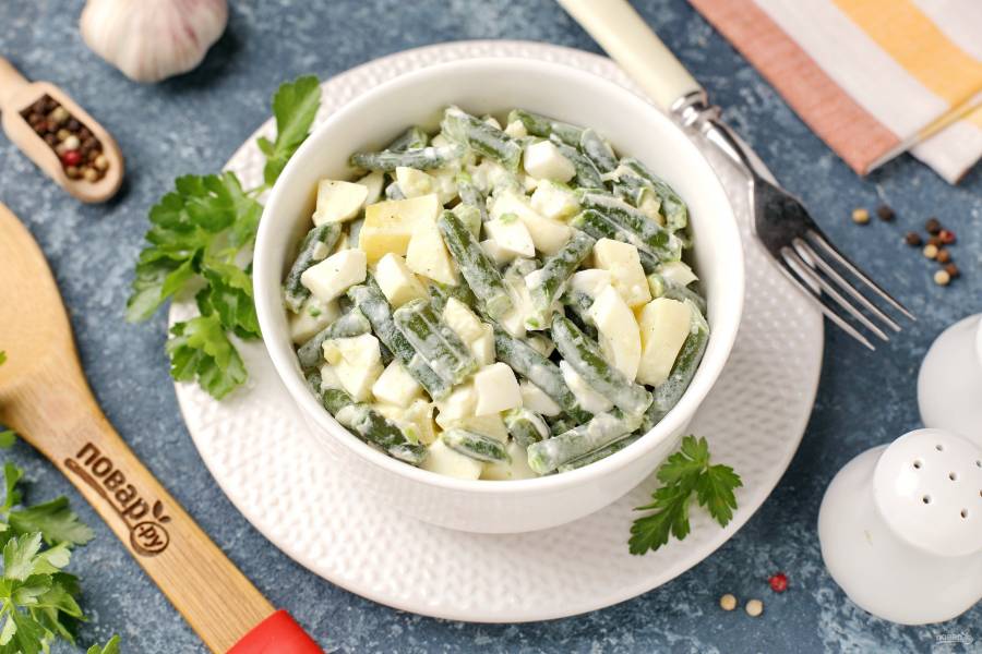 Салат из зеленой фасоли | Торчин