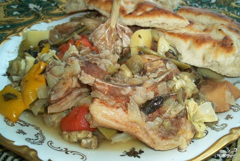 Рецепт: Буглама из курицы | и баклажан со сливами (Азербайджанская кухня)