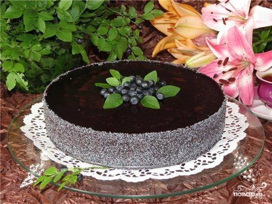 Чернично-маковый торт