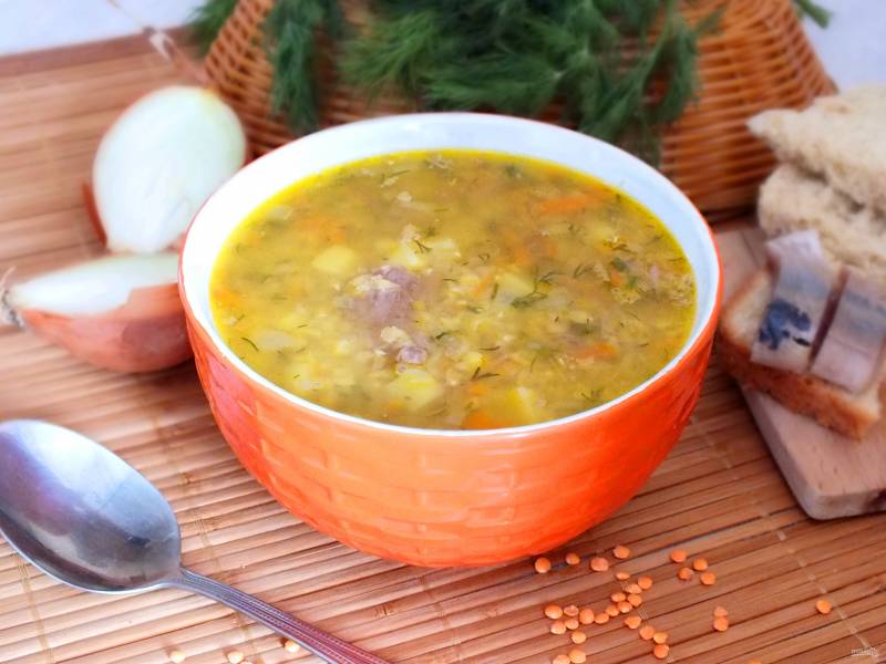 Простой и вкусный суп из чечевицы с мясом (пошаговый рецепт с фото) | уральские-газоны.рф | Дзен