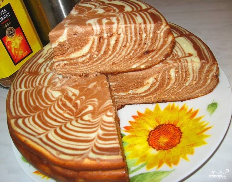 Творожный пирог с шоколадом в мультиварке