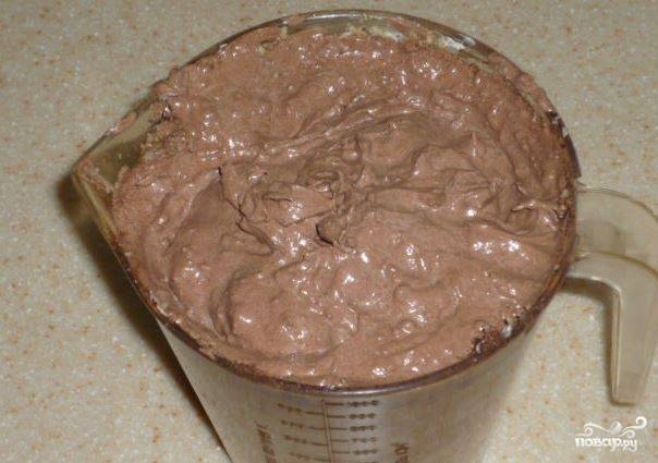 Шоколадный заварной крем для бисквитного торта