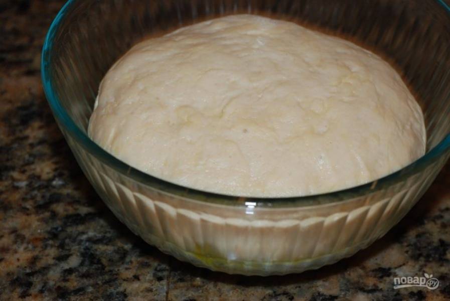 4. Отставьте тесто в теплом месте увеличиваться в размере на 1 час.