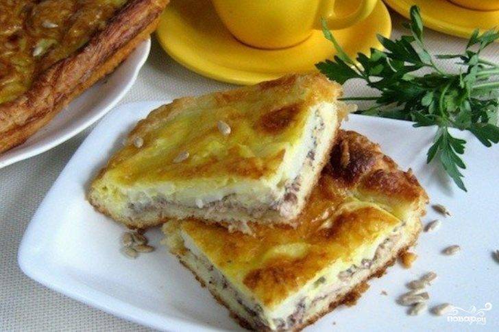 Пирог с рыбой и картошкой