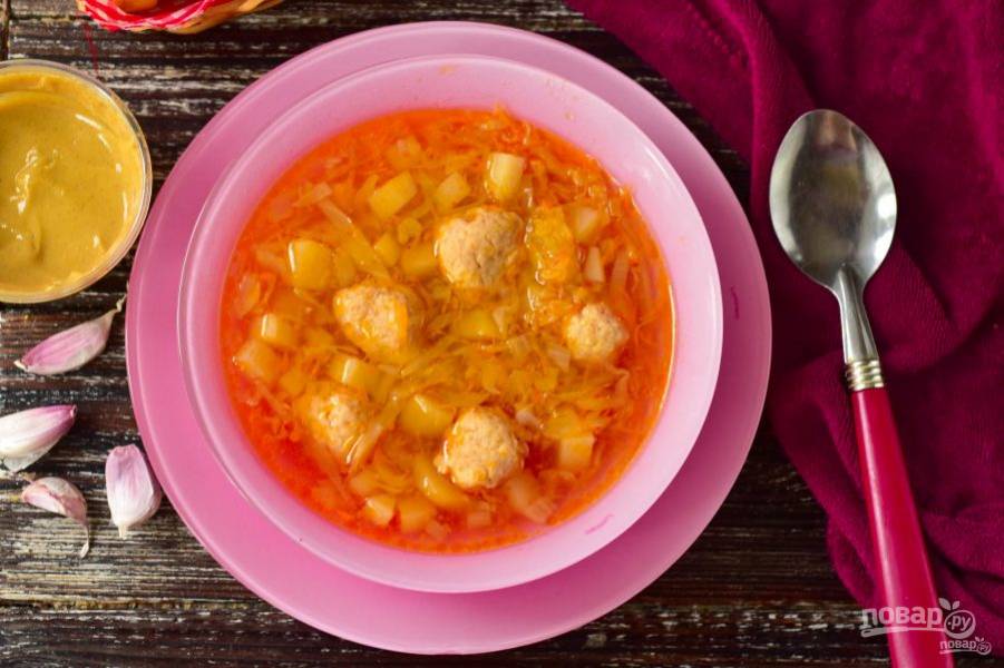 Рецепт супа с фрикадельками из говядины в мультиварке