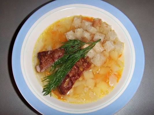 Суп со свиными рёбрышками в мультиварке