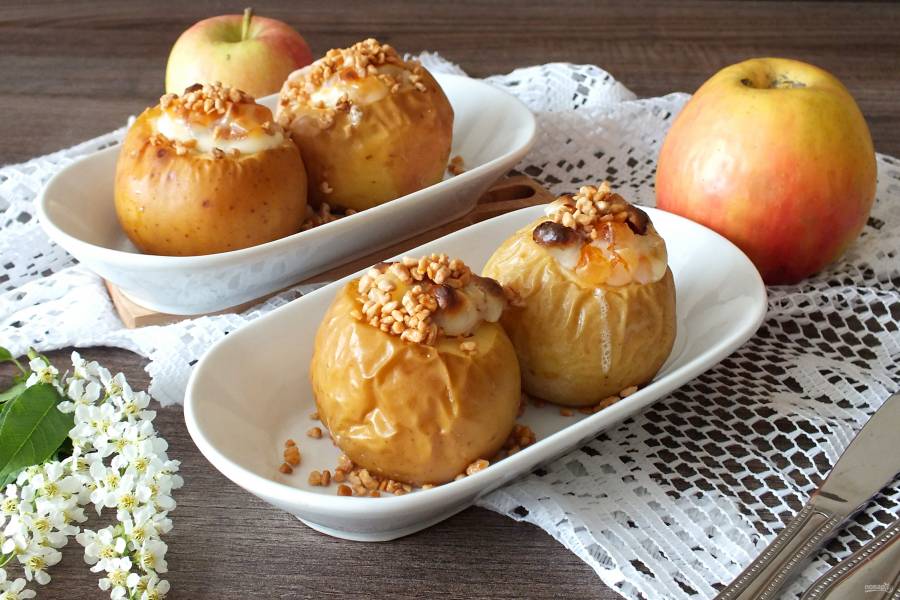 яблоки запеченные в духовке с сахаром целиком рецепт с фото пошагово в духовке | Дзен