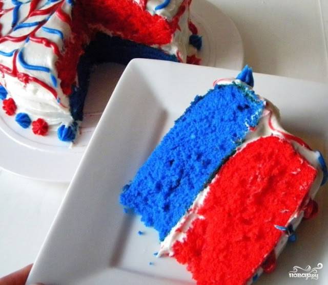 Торт "Капитан Америка"