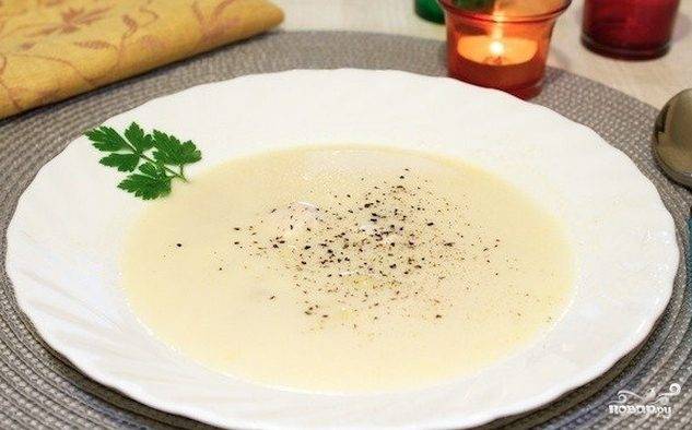 Грибной суп с плавленным сырком