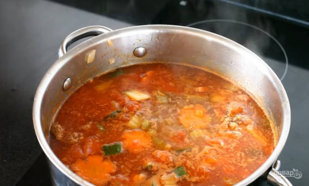 7.	Варите суп до того, как овощи станут мягкими. 