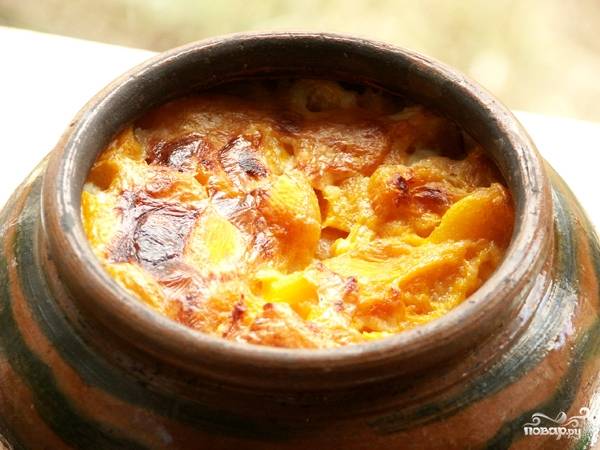 Каши с тыквой в горшочках