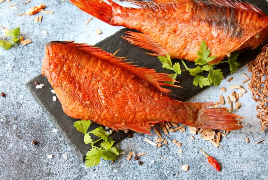 Запеченный морской окунь по-дачному, пошаговый рецепт на ккал, фото, ингредиенты - МарциПанка