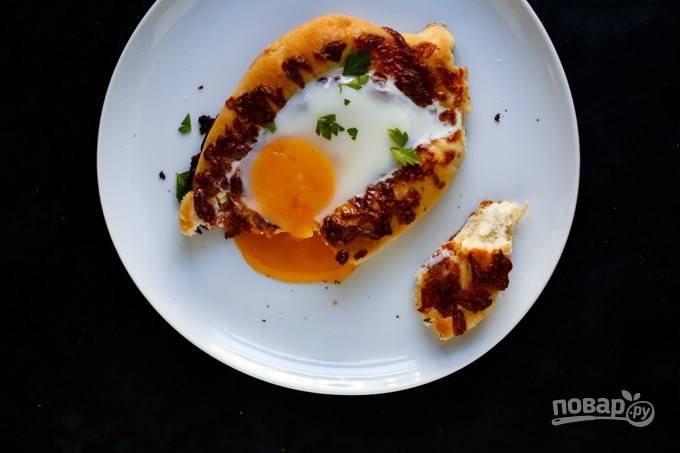 хачапури из творога с сыром в духовке лодочки и яйцом рецепт | Дзен