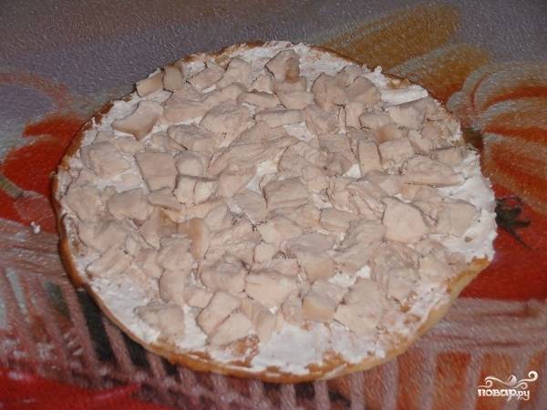 Как приготовить Блинный пирог с курицей и грибами рецепт пошагово