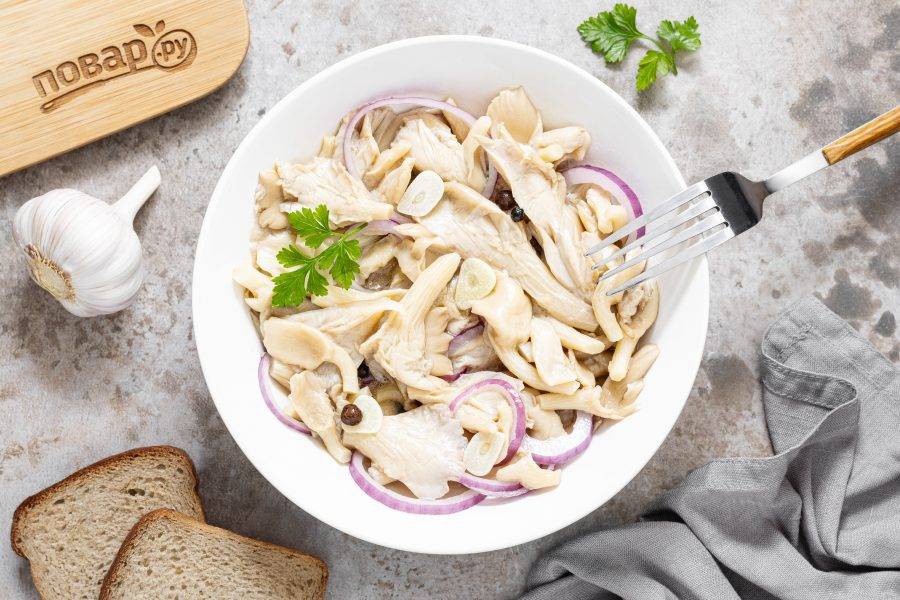 Маринованные вешенки (быстрый рецепт) готовы, приятного вам аппетита!