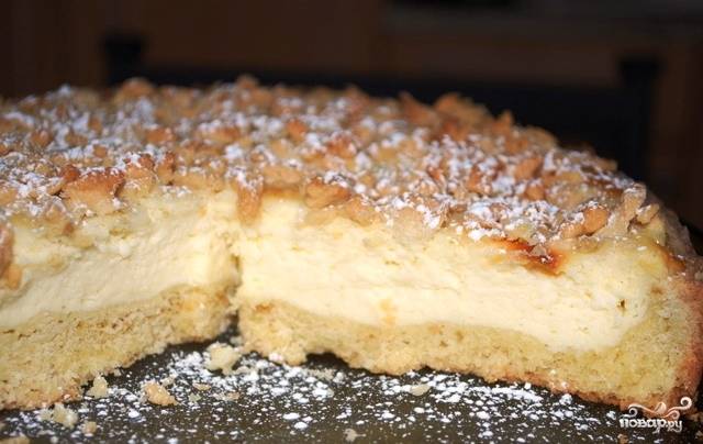 Пирог с творогом и песочной крошкой – пошаговый рецепт с фото от Простоквашино