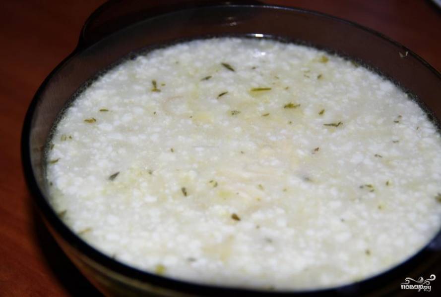 Луковый суп с плавленным сыром