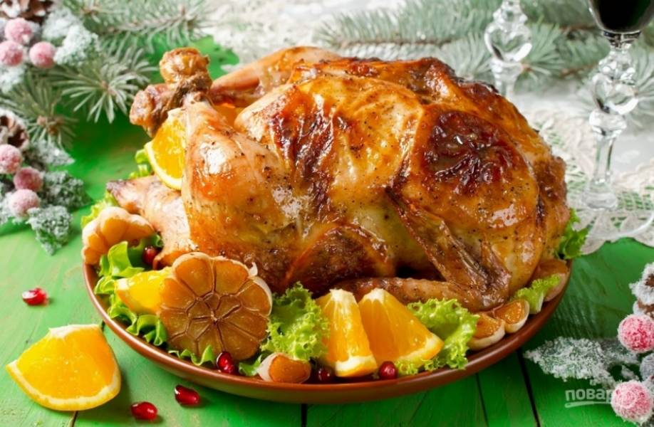 Курица, запеченная с апельсинами в духовке — лучшие рецепты