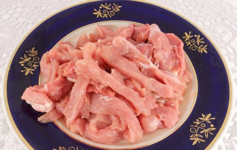 Тёплый салат со свининой