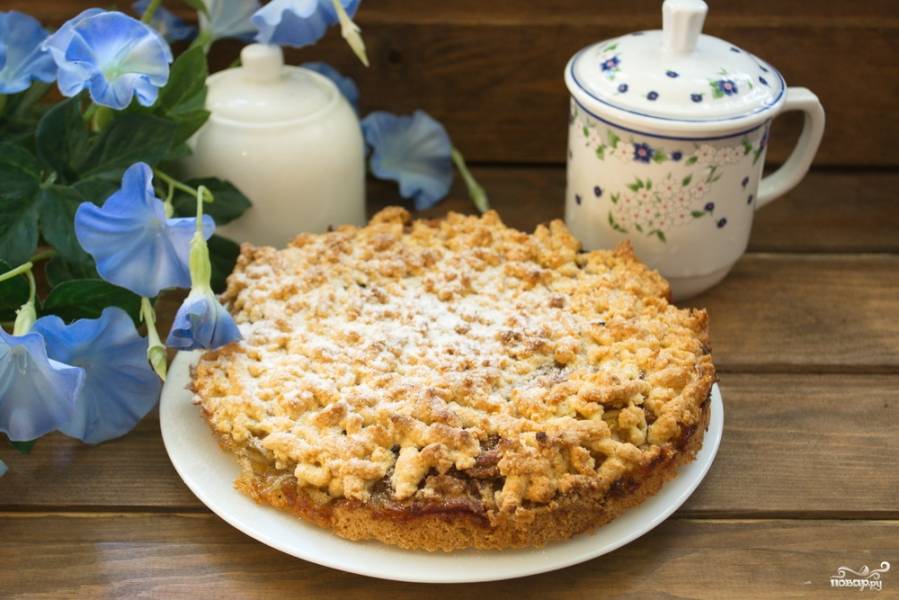 Как приготовить Тертый пирог с яблоками рецепт пошагово