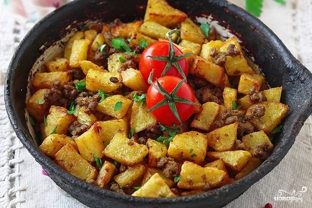 Картофель с фаршем